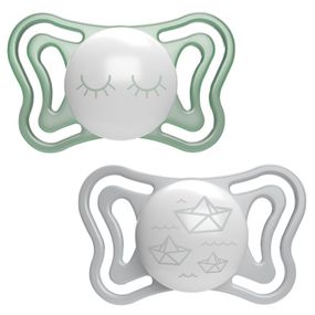 Пустышка Chicco Physio Light силиконовая от 16 до 36 месяцев люминесцентная с футляром 2 шт. (71039.41)
