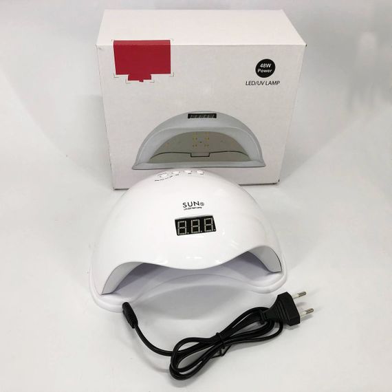 Лампа для манікюру Sun 5 nail lamp FD93-1 led для сушіння гель лаку з таймером для домашнього використання | Зображення 6