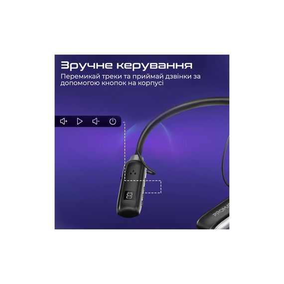 Навушники Promate Leap Black (leap.black) | Зображення 8