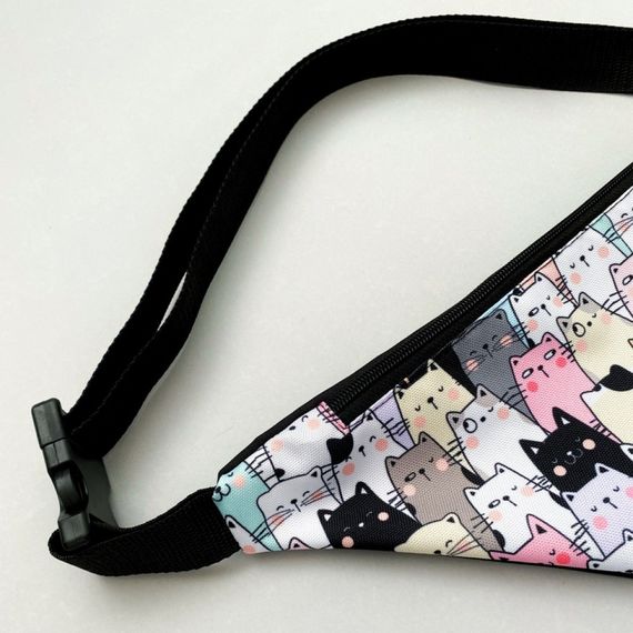 Сумка поясная бананка 4Profi с принтом Коты с одним отделением 18262 | Зображення 2