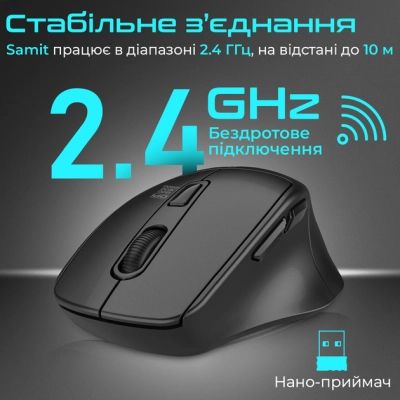 Мышка Promate Samit Wireless Black (samit.black) | Зображення 4