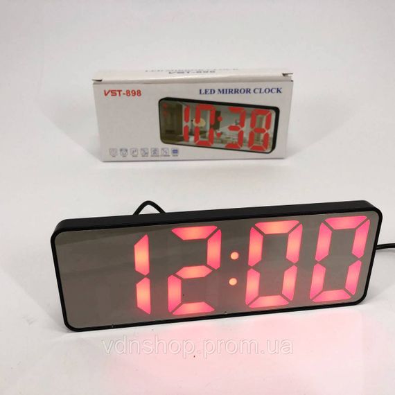 Часы со светящимся табло, Настольные часы с led подсветкой Настольные электронные цифра BO-40 | Зображення 2