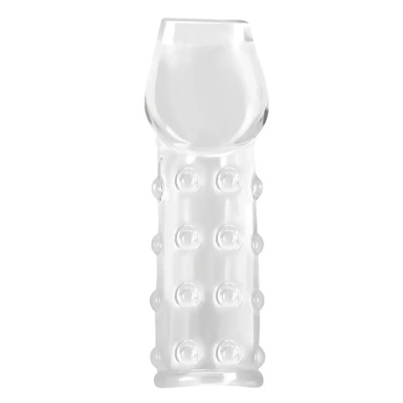 Насадка на пеніс Pretty Love рельєфна, з пухирцями, прозора, 19,8 х 2,8 см sexstyle | Зображення 2