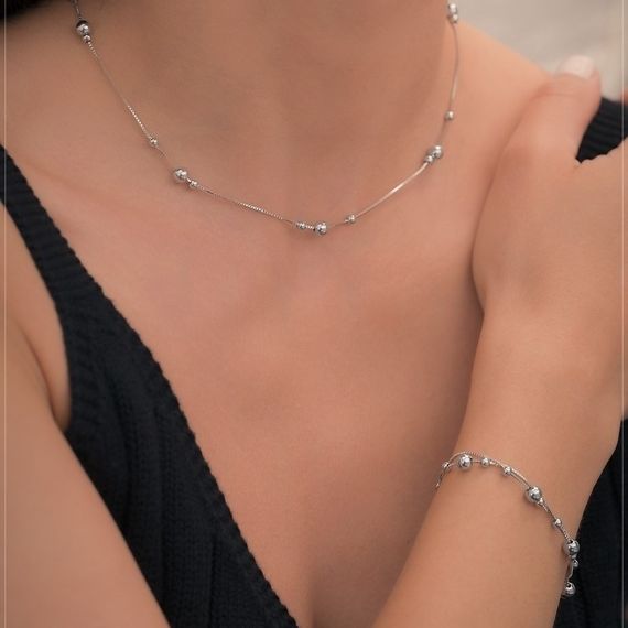 Серебряный браслет Венеция с шариками | Зображення 2