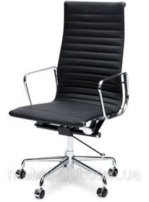 Кресло Solano artlеath черное, реплика кресла Ribbed EA 119 от Charles and Ray Eames