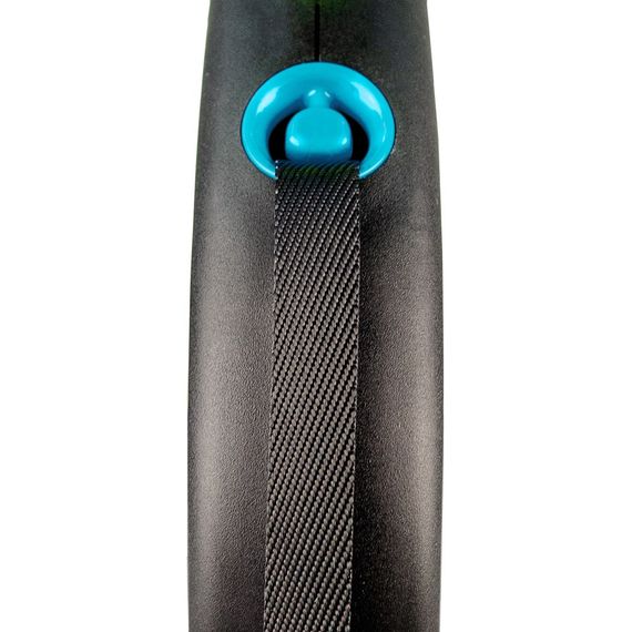 Повідець-рулетка Flexi для собак Black Design стрічка синя розмір M 5 м/25 кг | Зображення 1