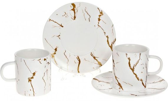 Набор чайный Marble Luxury 2 чашки 220мл и 2 блюдца