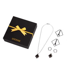 Зажимы для сосков с тяжелой подвеской LOCKINK Nipple Clamps with Heavy Pendant - Grey Sex Aura