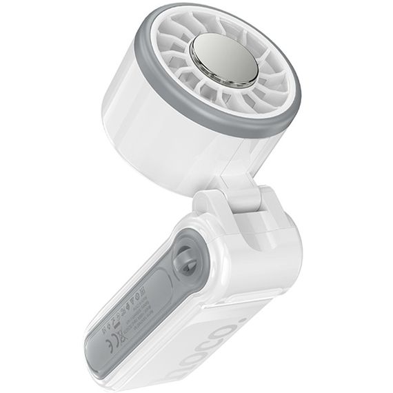 Портативний вентилятор Hoco HX604 handheld folding fan 3000 mAh White | Зображення 2