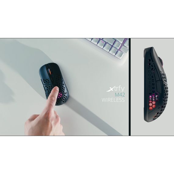 Мишка Xtrfy M42 RGB Wireless Black (M42W-RGB-BLACK) | Зображення 3