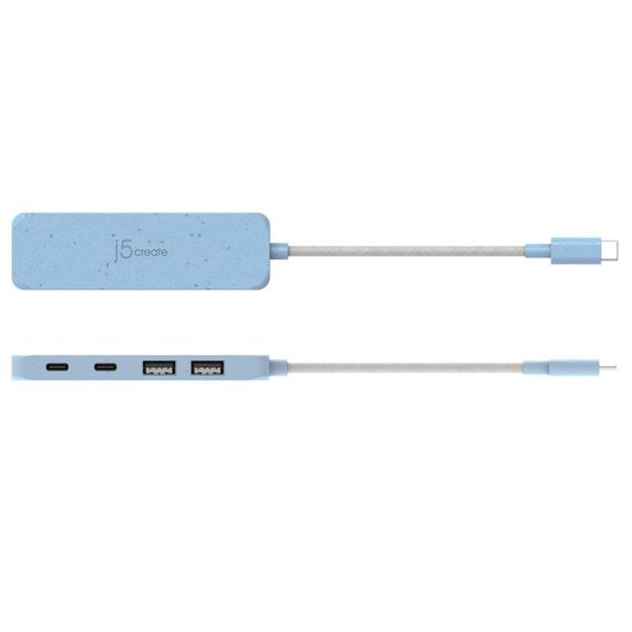Хаб J5create JCH342EC-N USB-C на 2 USB-A/2 USB-C, блакитний | Зображення 3