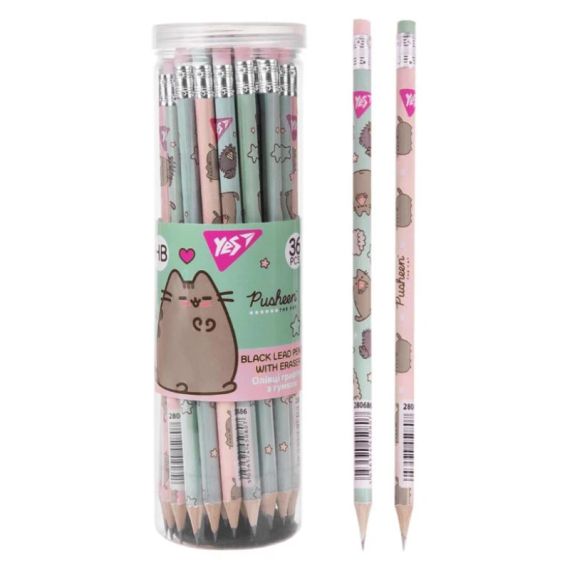 Олівець круглий з гумкою Pusheen  YES 280686 Різнокольоровий shop (5056574450807)