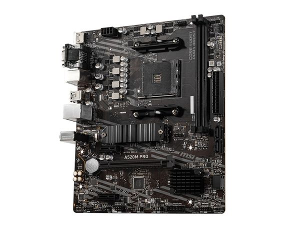 Материнcкая плата MSI A520M PRO sAM4 A520 2xDDR4 M.2 HDMI DVI DP mATX 911-7D14-020 | Зображення 2