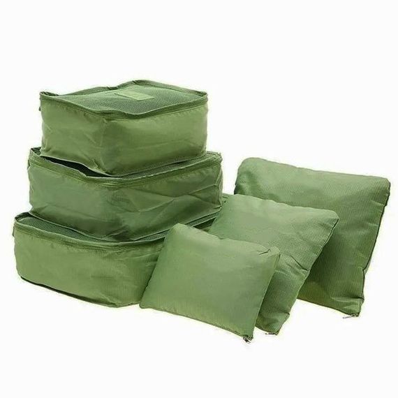 Набір дорожніх органайзерів 6 шт. ZX-476 Колір: зелений | Зображення 4