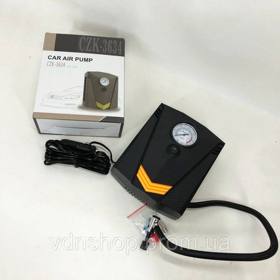Автокомпрессор для подкачки колес 12V, Автомобильный компрессор 12в, Компресор от прикуривателя HF-80 | Зображення 1