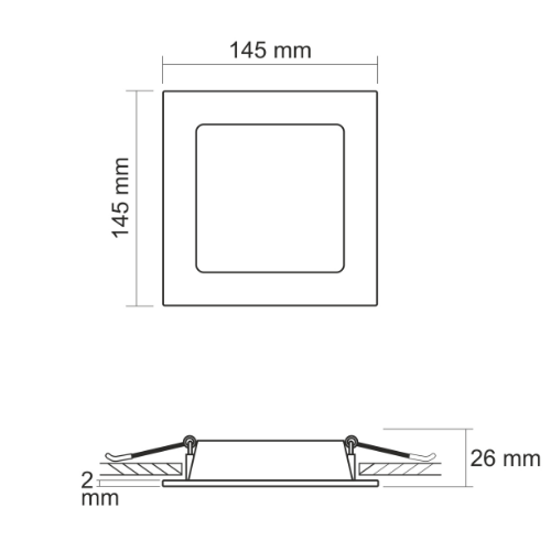 LED Світильник врізний квадратний 9W 5000К VL-DLBS-095 Videx | Зображення 1