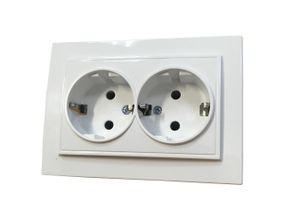 Розетка внутренней установки 2-я з/к белая IP20 Malta Ny95000967