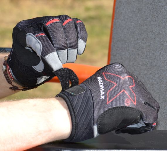 Рукавички для фітнесу MadMax MXG-103 X Gloves Black/Grey M | Зображення 6