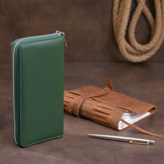 Кошелек кожаный женский ST Leather 19294 Зеленый | Зображення 9