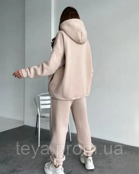 Спортивный костюм для женщин цвет бежевый размеры S/M, L/XL FI_009375 | Зображення 2