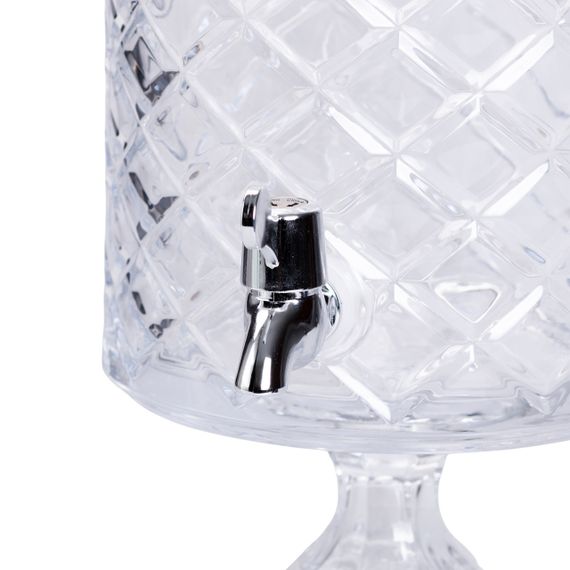 Лимонадниця зі скляним краном 39 см 4,5 л прозора на підставці HP-19-3 | Зображення 3