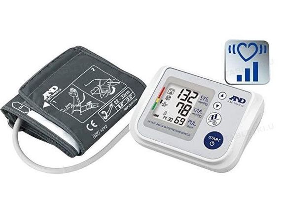 Тонометр AND UA-1020W Afib с адаптером автоматический на плечо гарантия 10 лет | Зображення 1