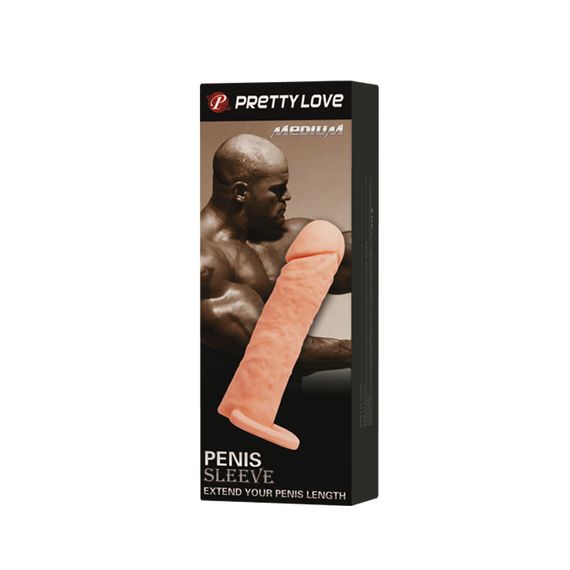 Насадка на член - Pretty Love Penis Sleeve Medium Flesh | Зображення 1