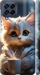 Чохол на Samsung Galaxy M53 M536B Білий кіт "5646m-2608-2448"