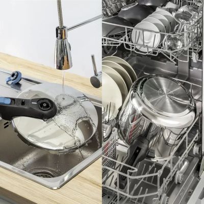 Кастрюля Tefal Secure Trendy, 4л, (скороварка) з паровим кошиком (P2580402) | Зображення 7