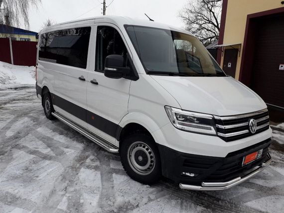 Передній захист ST085 (нерж) для Volkswagen Crafter 2017-2024 рр | Зображення 2