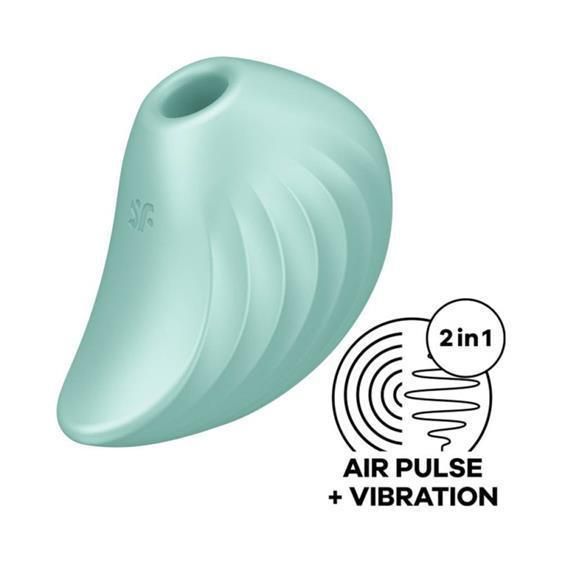 Вакуумный клиторальный вибратор - Satisfyer Pearl Diver Mint Sex Aura | Зображення 1