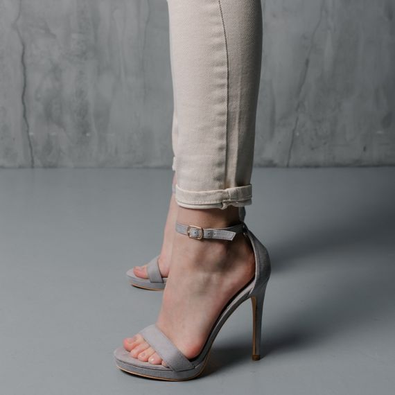Женские босоножки Fashion Worthy 3996 40 размер 255 см Серый | Зображення 5