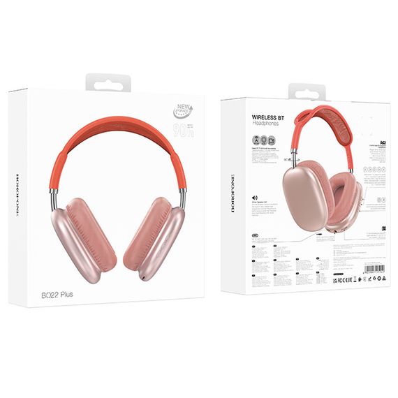 Накладні бездротові навушники BOROFONE BO22 Plus Elegant Pink | Зображення 2