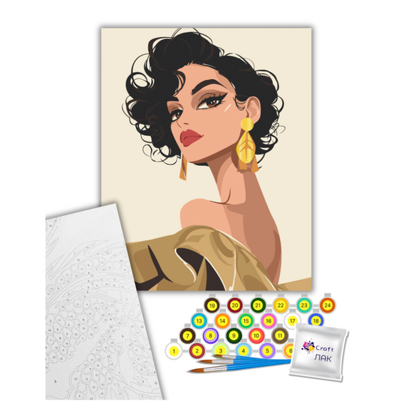 Картина за номерами "Томний погляд" 10171-AC 40х50 см | Зображення 1