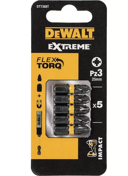 Набір біт DeWalt ударні IMPACT TORSION (DT7388T)