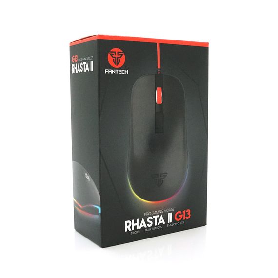 Миша дротова G13 RHASTA II, 4 кнопки, 800/1200/1600/2400 DPI, Led Lighting, 1, 3 м, Win7 / 8/10 Mac OS, Black, COLOR BOX | Зображення 2