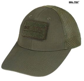 Бейсболка MIL-TEC Net Baseball Cap Olive з сіткою