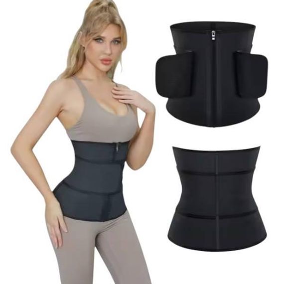 Утягивающий пояс для похудения Waist training corset Черный XL