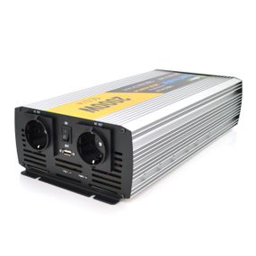 Инвертор напряжения Solinved Sol-Yb24-2000M, 24V/220V, 2Shuko, USB, Q5