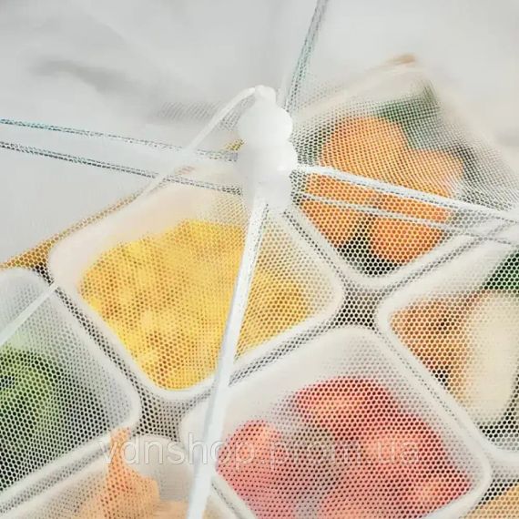 Антимоскітна парасолька-ковпак для продуктів / Антимоскітна сітка парасолька на стіл, 48х26см | Зображення 3