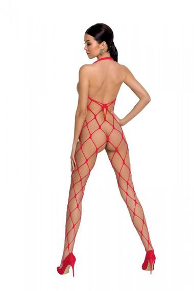 Бодістокінг у дуже велику сітку Passion BS091 red, з доступом Sex Aura | Зображення 1