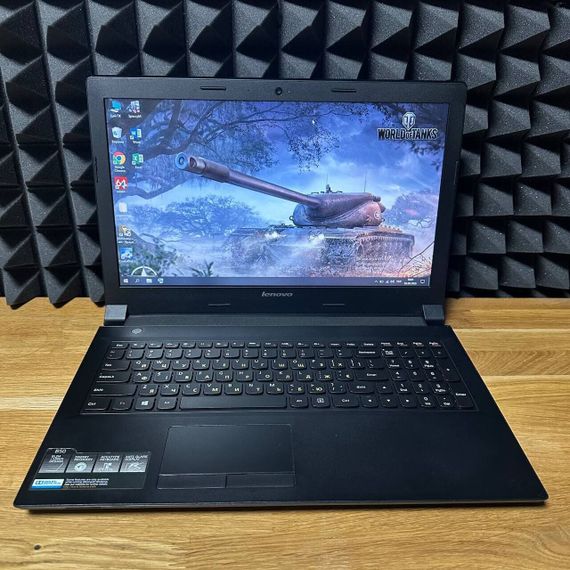 Ноутбук Б-клас Lenovo B50-45 / 15.6" (1366x768) TN / AMD E1-6010 (2 ядра по 1.35 GHz) / 8 GB DDR3 / 128 GB SSD / AMD Radeon R2 Graphics / WebCam / DVD-ROM / Win 10 б/в | Зображення 1