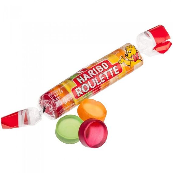 Цукерки желейні Haribo Roulette, 175 г, жувальні цукерки рулети Харибо 25 г*7шт | Зображення 1