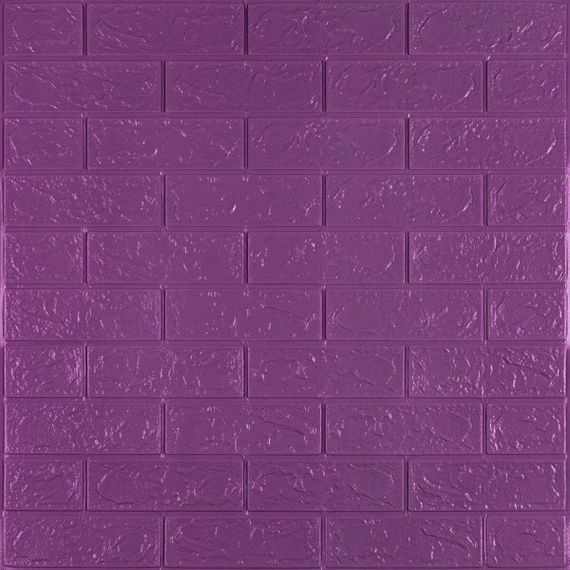 3D панель самоклеюча 700х770х3мм цегла Фіолетова (016-3) SW-000003248