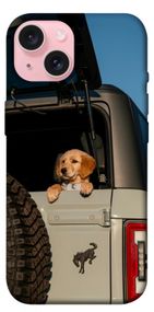 Чохол з картинкою Dog in the car для Apple iPhone 15 (6.1")