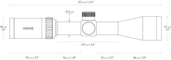 Приціл оптичний Hawke Vantage 3-9х40 сітка Mil Dot з підсвічуванням | Зображення 3