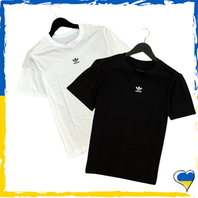 Футболка Adidas унісекс. Футболка Адідас чоловіча та жіноча. Чорний та білий. S-2Xl
