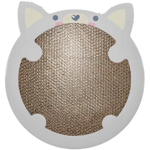 Дряпка Trixie картонна у формі хом'яка з котячою м'ятою для кошенят 31х2,5х32,5 см світло-сіра