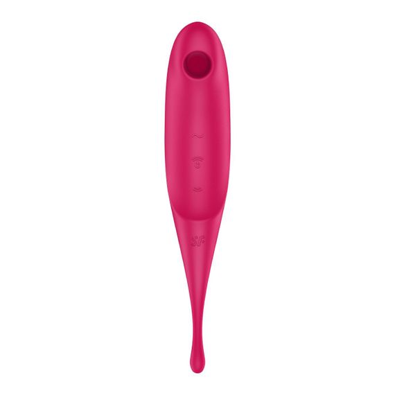 Вібратор для клітора з вакуумною стимуляцією Satisfyer Twirling Pro Red | Зображення 2