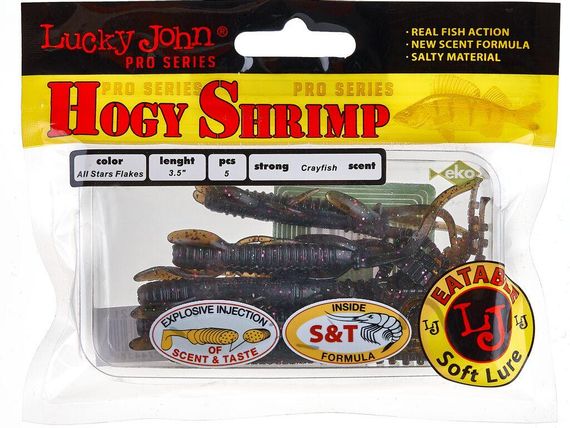 Виброхвосты съедоб. искусст. LJ Лаки Джон Pro Series HOGY SHRIMP 3.5in (08.90)/S21 5шт. | Зображення 1
